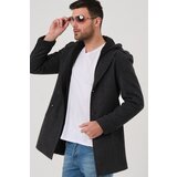 Dewberry PLT8406 MEN'S COAT-PATTERNED ANTHRACITE Cene