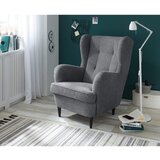 MID.YOU FOTELJ Z OPORO ZA GLAVO, antracit tekstil, leseni material | Shoptok.si