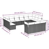  13-dijelni set vrtnih sofa s jastucima poliratan Bež | shoptok.hr