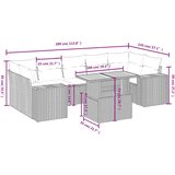 vidaXL 8-dijelni set vrtnih sofa od poliratana s jastucima bež | shoptok.hr