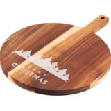 Altom design okrugla drvena daska Božić 25cm | shoptok.hr