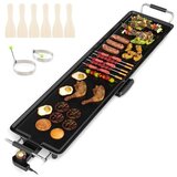  Električni žar, 1800 W, plošča za žar, namizni žar z nastavljivim termostatom, 90 cm | Shoptok.si