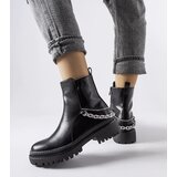 Gemre Black ankle boots with chain Muqaddim | shoptok.hr