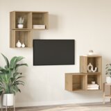 vidaXL Set TV stalka s pohranom 4 pcs hrast artisan 37 x 37 x 72 cm | shoptok.hr