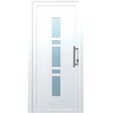 PVC vhodna vrata K017 bela 110 cm x 210 cm desno Cene