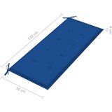  Sklopiva vrtna klupa s jastukom 118 cm od bambusa | shoptok.hr