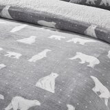 Catherine Lansfield Siva posteljnina za zakonsko posteljo iz sherpa flisa 200x200 cm Cosy Polar Bear – | Shoptok.si
