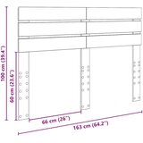 vidaXL uzglavlje s uzglavljem siva sonoma 160 cm konstruirano drvo | shoptok.hr