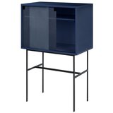 noo.ma Tamno plava vitrina s kliznim vratima 70x109x40 cm Lekko – | shoptok.hr