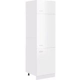 Furnova Omara za hladilnik visok sijaj bela 60x57x207 cm iverna plošča, (21947900) | Shoptok.si