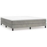 The Living Store Posteljni okvir svetlo siv 180x200 cm žamet - Box Spring Posteljni Okvir, (21488380) | Shoptok.si