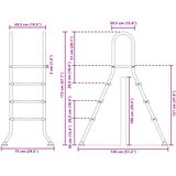  Ljestve za bazen iznad tla 100 cm 3-Step Nehrđajući čelik 304 | shoptok.hr