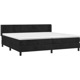  S oprugama i madracem crni 200x200 cm baršunasti | shoptok.hr