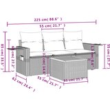  4-dijelni set vrtnih sofa od poliratana s jastucima crni | shoptok.hr