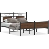  Okvir kreveta bez madraca smeđi hrast 137x190 cm izrađeno drvo | shoptok.hr