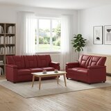  Set sofe 2 pcs Vinska crvena Umjetna koža | shoptok.hr