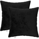  Presvlaka za jastuk 2 pcs HEERLEN Crna 50 x 50 cm Flanel | shoptok.hr