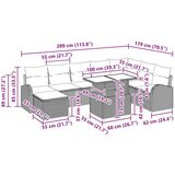  Vrtna garnitura - 3-dijelni set vrtnih sofa s jastučićima Bež Poli ratan | shoptok.hr