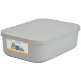 Homéa Siva plastična škatla za shranjevanje s pokrovom 24x18x8 cm – | Shoptok.si