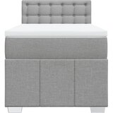  Okvir kreveta s oprugama i madrac svjetlosivi 80x200cm tkanina | shoptok.hr