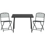  Set vanjskog namještaja 3 pcs Antracit Željezo i čelik | Eponuda.ba