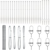 vidaXL Hexagonalna Ograda 1.4x50 m Pocinčani čelik, Ograde s šiljcima 13 kom Ø32 mm 160 cm Pocinčani čelik | shoptok.hr