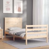  Posteljni okvir z vzglavjem 2FT6 trden les | Shoptok.si
