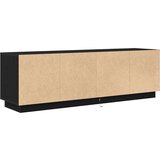 vidaXL TV omarica z LED lučmi črna hrast 160,5x41x50 cm | Shoptok.si