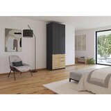 Modern Living Nastavek Za Omaro Max, Temno Siva, Barva Hrasta | Shoptok.si
