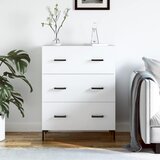 Maison Chic Komoda - Predalnik bela 69,5x34x90 cm inženirski les, (21716393) | Shoptok.si