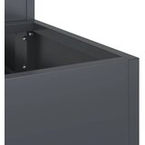  Vrtna saksija Antracit 90 x 90 x 35 cm Čelična vrata | shoptok.hr