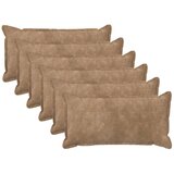  Presvlaka za jastuk 6 kom. HOUTEN Sivosmeđa 40 x 70 cm - Dizajn s paspulom Sivosmeđa 6 | shoptok.hr