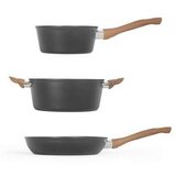  set posod za kuhanje s pokrovi, 5-delni, črna | Shoptok.si