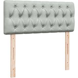 vidaXL Box spring postelja z vzmetnico svetlo siva 120x200 cm žamet | Shoptok.si