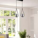 Opviq Damla 2 Li Sıralı Füme Camlı Siyah Sarkıt Black Chandelier Cene