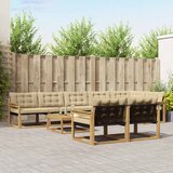  Set vanjskih sofa 9 kom. Bijela i bež | shoptok.hr