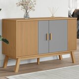 vidaXL Komoda OLDEN sivo-smeđa 114 x 43 x 73 5 cm od masivne borovine | shoptok.hr