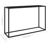  Konzolni stol crni 120 x 35 x 75 cm od kaljenog stakla | shoptok.hr