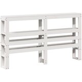 Maison Chic posteljno vzglavje - vzglavna omarica - nočna omarica s policami bela 140 cm trdna borovina, (21711769) | Shoptok.si