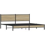Metalni okvir kreveta bez madraca boja hrasta sonome 193x203 cm | shoptok.hr