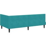 vidaXL Kutni okvir kreveta s uzglavljem Tirkizna 100 x 200 cm Baršun | shoptok.hr