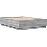  Okvir za krevet s LED svjetlima boja hrasta 140 x 200 cm drveni | Eponuda.ba