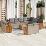  13-dijelni set vrtnih sofa s jastucima poliratan Bež | shoptok.hr