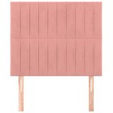  Uzglavlje ružičasto 90x5x118/128 cm baršunasto | shoptok.hr