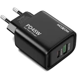 Punjač MX-HC178 USB+Type-C QC18W PD45W/ crna