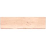  Stenska polica 220x60x(2-6) cm neobdelana trdna hrastovina | Shoptok.si