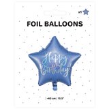 Folija balon zvijezda plava Happy Birthday 40cm Cijene