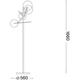 Ideal lux - led podna lampa equinoxe 4xG4/2W/230V mesing/prozirno | Eponuda.com