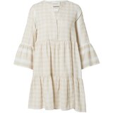 Summery Copenhagen Obleka 'Julia' svetlo bež / bela | Shoptok.si