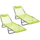  Sklopiva ležaljka za sunčanje 2 pcs Zelena 182 x 55 x 85,5 cm | shoptok.hr